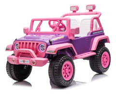 Auto Electrico Montable Jeep Niñas Todoterreno A Bateria De Alta Duracion Rosa