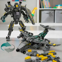Juguete De Bloques De Construcción Avión Caza Robot De Batalla 549 Pcs