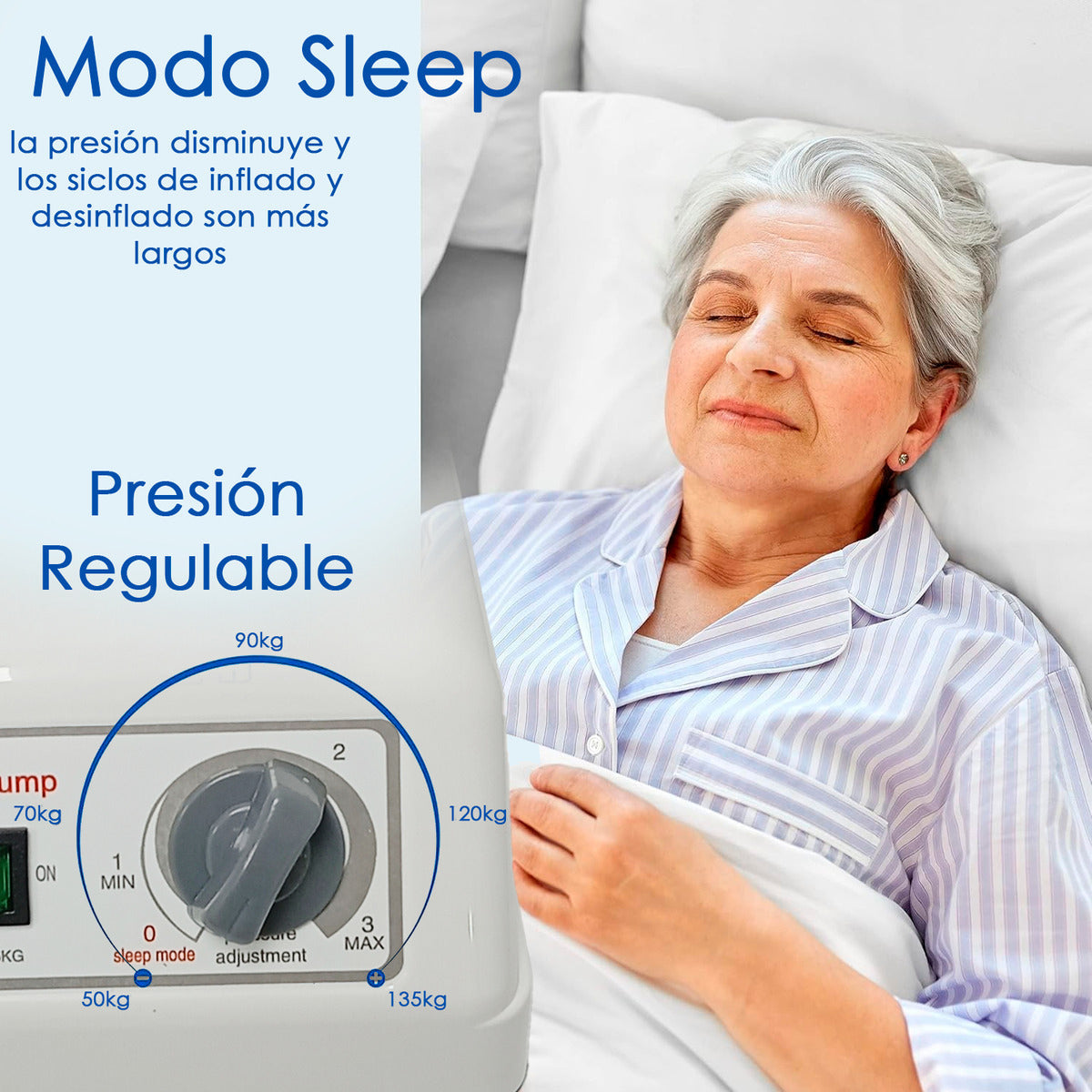 Compresor Para Colchón Klinik Silencioso 135kg Con Gancho