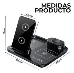 Cargador Magnetico Rapido Inalambrico 3 En 1 Portatil De 15watts