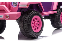 Auto Electrico Montable Jeep Niñas Todoterreno A Bateria De Alta Duracion Rosa