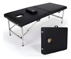Camilla Cama Masajes Klinik 200kg Aluminio Plegable Acolchada Negro