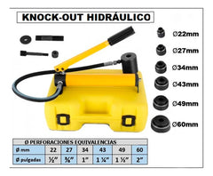 Knock Out 10 Ton Perforadora Perforador Tablero Sacabocados