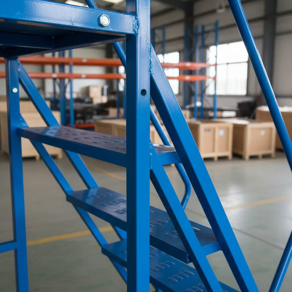 Escalera Industrial Tipo Avión De 10 Peldaños Con Plataforma De  2,5m 550kg
