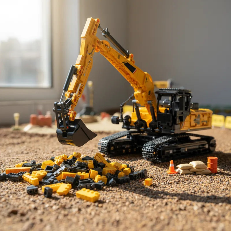 Juguete Armable Excavadora 1022 Pzs Didáctico Escala 1:26