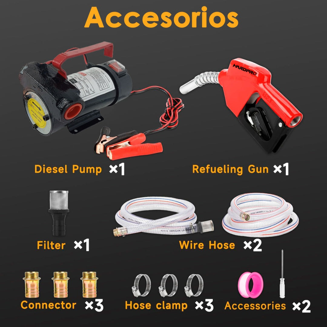 Kit Bomba Trasvasije Diesel 12v Motor Pistola