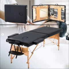Camilla Para Masajes Estética Plegable De Madera Klinik Negro