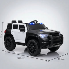 Auto Electrico Montable Niños Camioneta Jeep Policia Bateria Alta Duracion