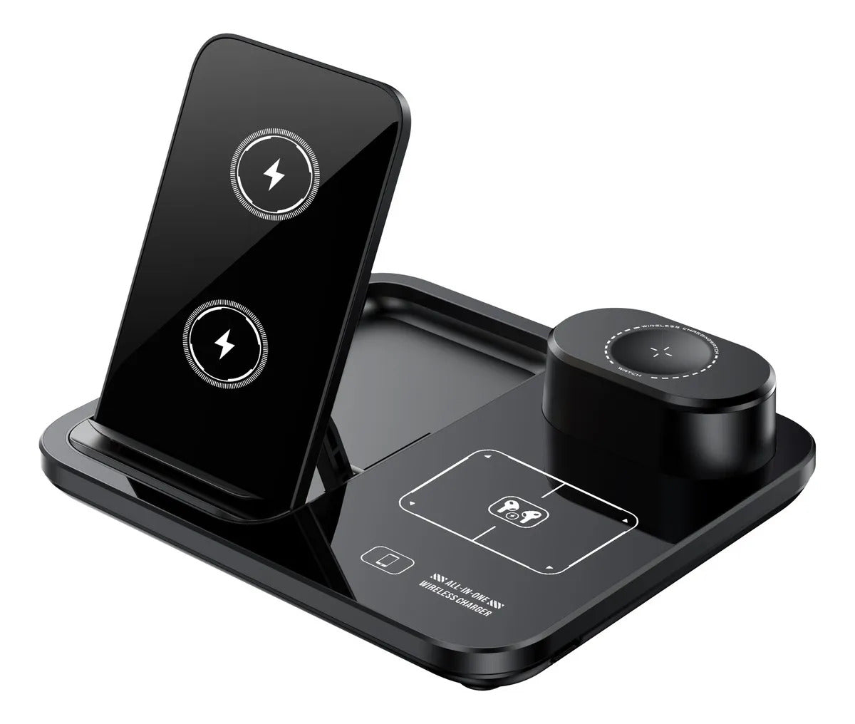 Cargador Magnetico Rapido Inalambrico 3 En 1 Portatil De 15watts