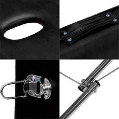 Camilla Cama Masajes Klinik 200kg Aluminio Plegable Acolchada Negro