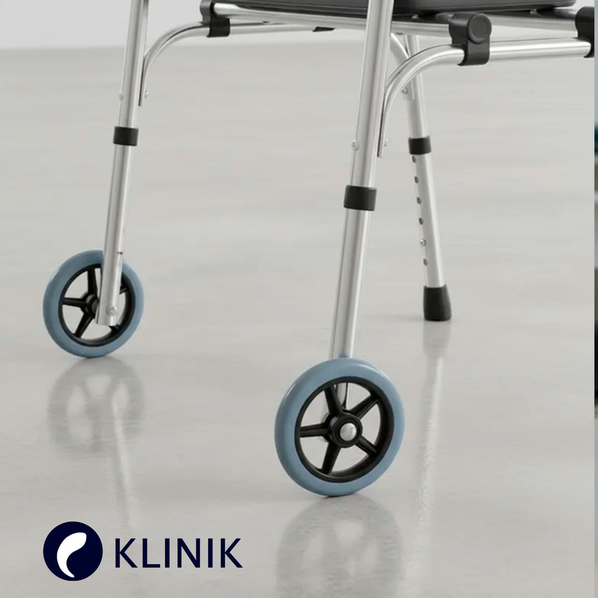 Andador Plegable con Asiento y Ruedas Aluminio Reforzado 150kg