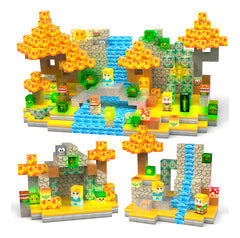Bloques Magnéticos Tipo Minecraft 200 Pcs Con 10 Bloques De Luz