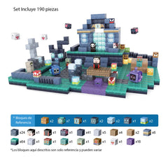 Bloques Magnéticos Tipo Minecraft Underworld 190pc Y 17 De Luz