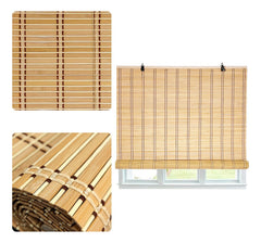 Cortina De Bambú Persiana Roller 120x180cm Enrollable Unicolor