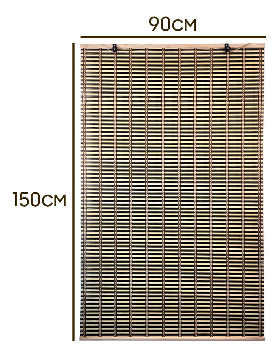 Cortina Bambú Persiana Bicolor 90x150cm Roller Con Diseños