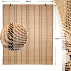 Cortina Bambú Fino Persiana Roller Enrollable 150x180cm