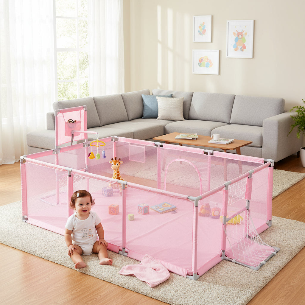 Corral bebe Infantil Nubo 3 en 1 Juegos Malla Tela Oxford 180x120cm