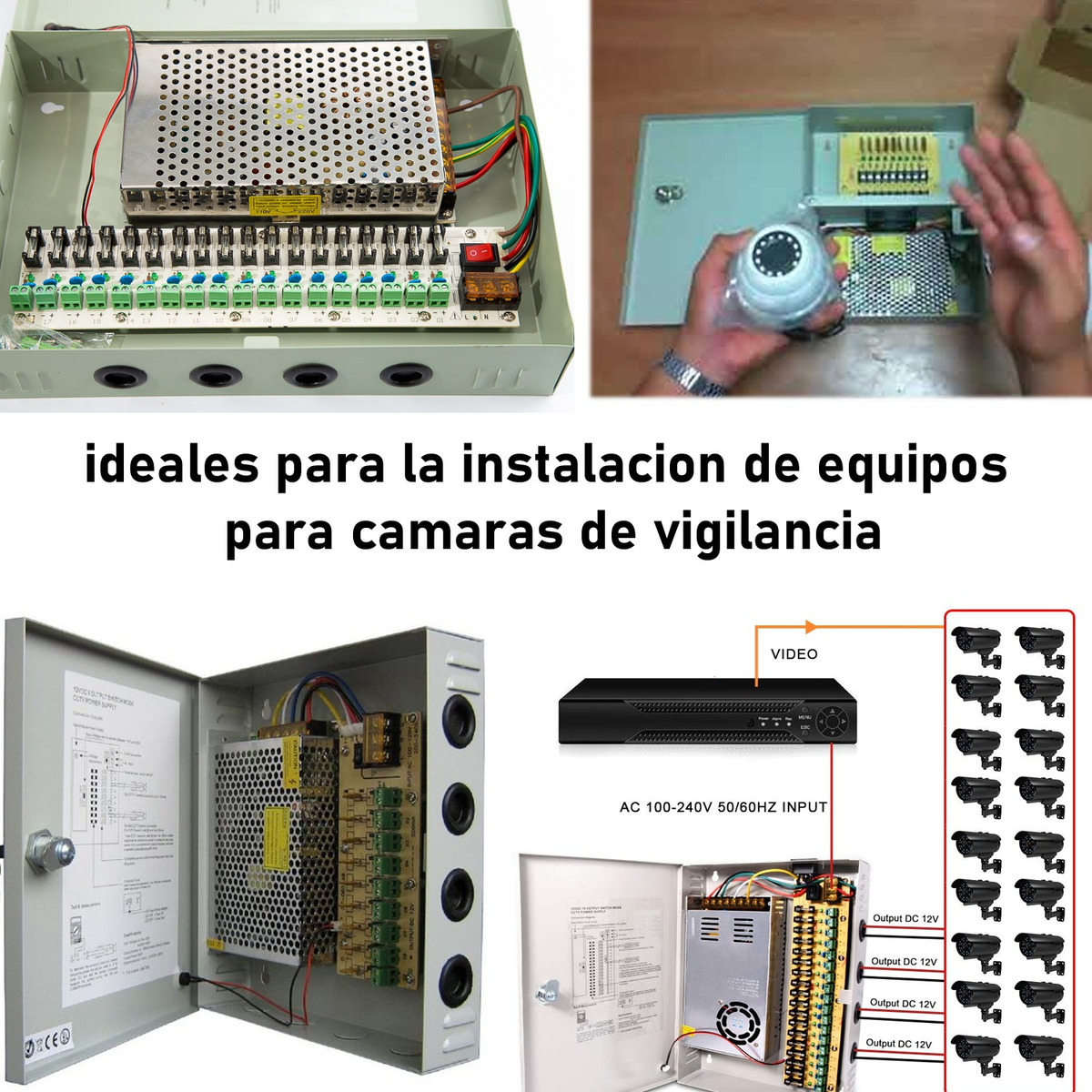 Fuente Poder 12v 30a 360w Transformador 220v Camaras Cinta
