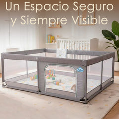 Corral Infantil Nubo Armable Malla Y Tela Oxford 180x200cm