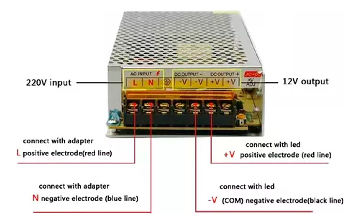 Fuente Poder 12v 20a 240w Transformador 220v Camaras Cinta