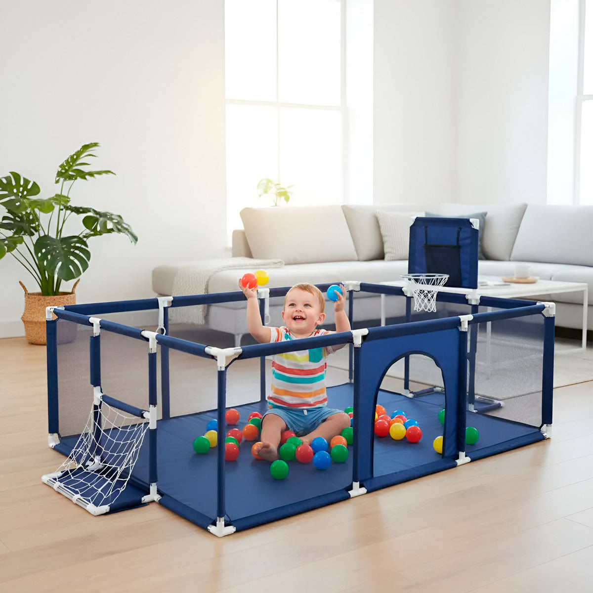 Corral bebe Infantil Nubo 3 en 1 Juegos Malla Tela Oxford 180x120cm
