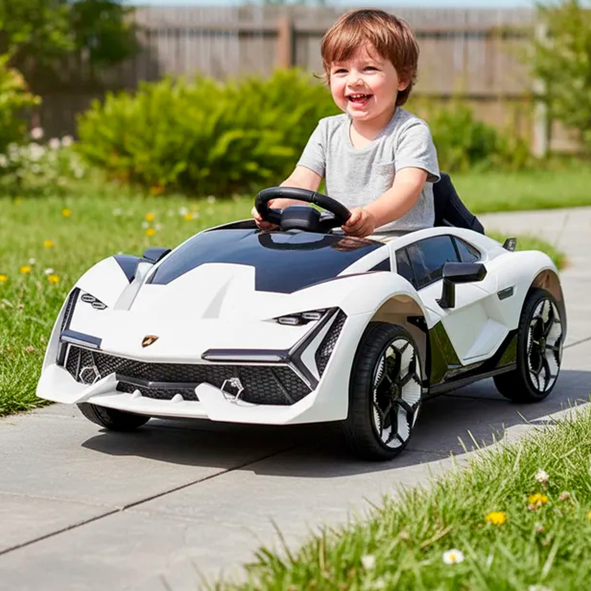 Auto Electrico Montable Lamborghini Con Boton De Reversa Corre 6km/h