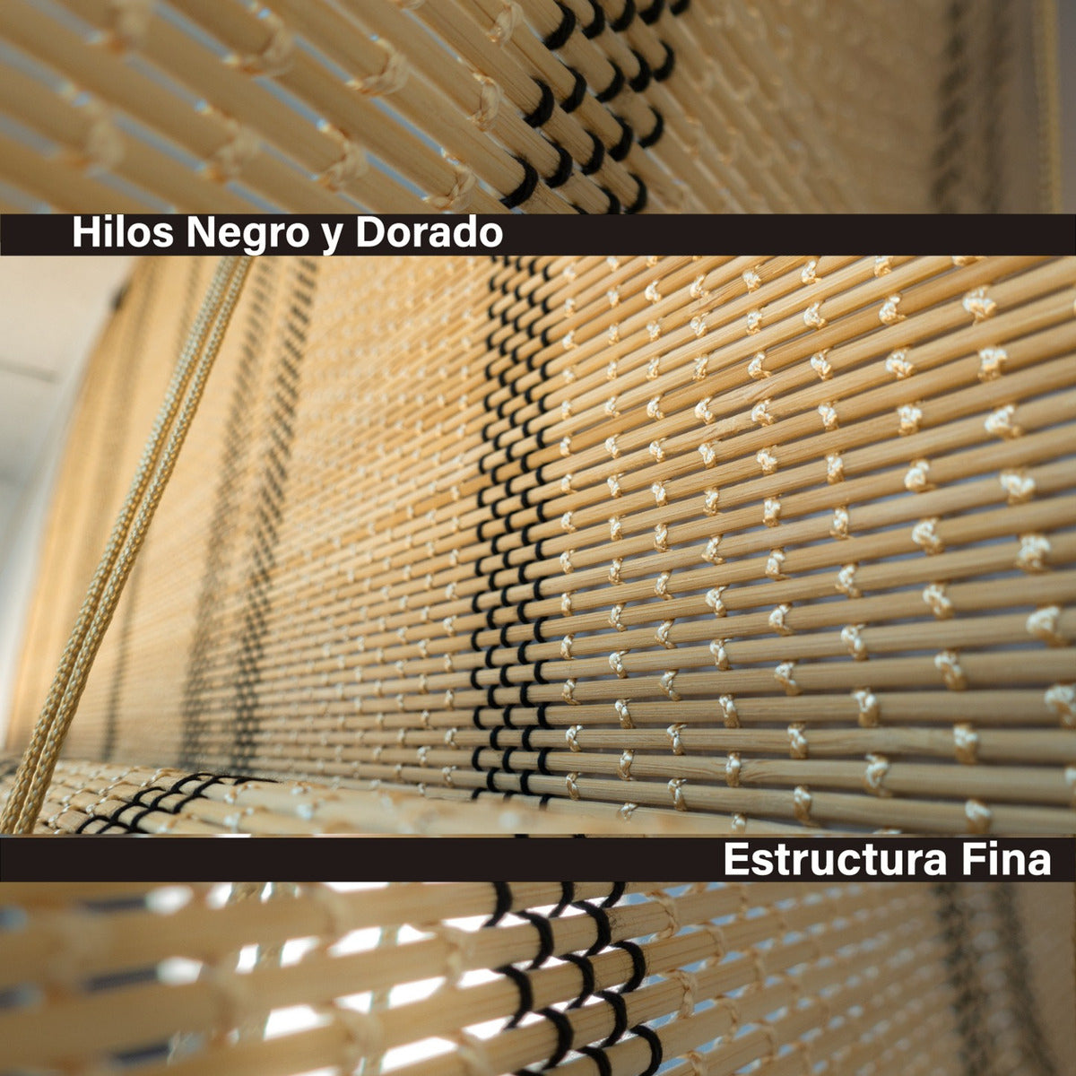 Cortina Bambú Fino Persiana Roller Enrollable 120x180cm