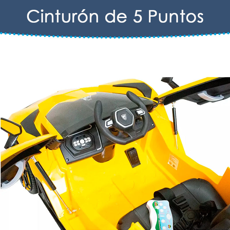 Auto Electrico Montable Lamborghini Con Boton De Reversa Corre 6km/h