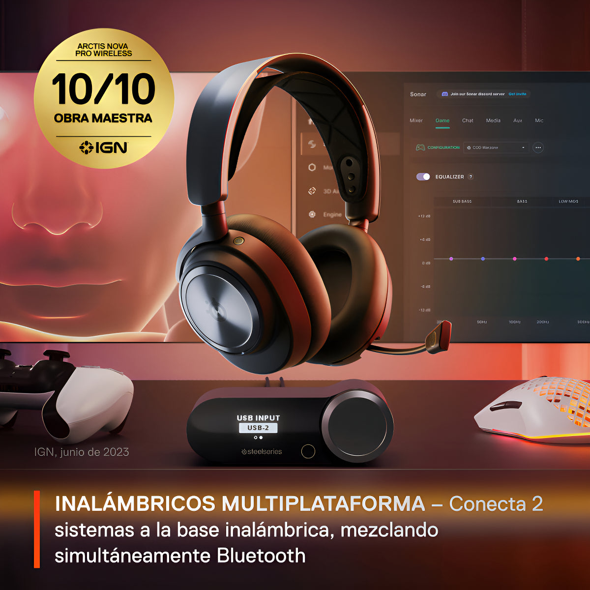Audífonos Steelseries Arctis Nova Pro Wireless Gamer Inalámbrico