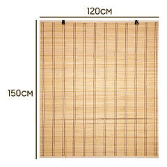 Cortina De Bambú Persiana Roller 120x150cm Enrollable Unicolor