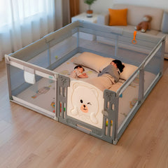 Corral Infantil Nubo Puerta Osito Malla Con Pelotas 180x200cm