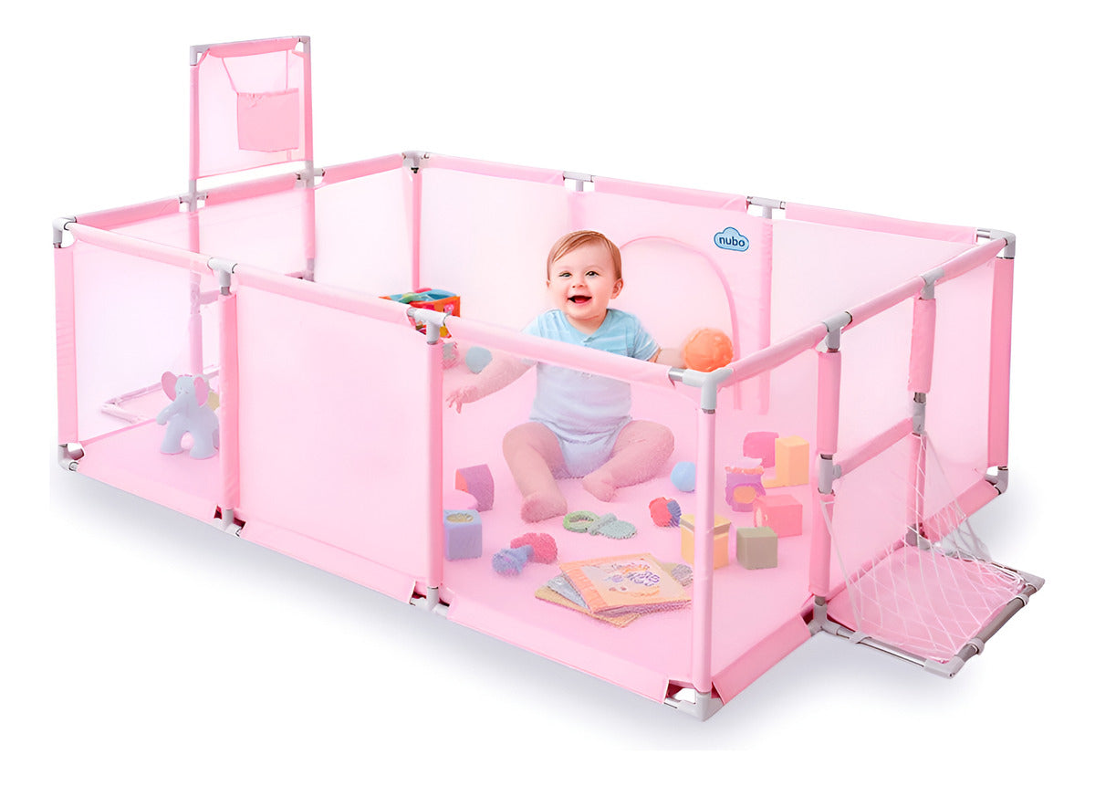 Corral bebe Infantil Nubo 3 en 1 Juegos Malla Tela Oxford 180x120cm