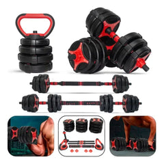 Kit Mancuernas Profesional 20kg Kettlebell Barra Gym