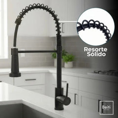Grifo Llave Alta Monomando Cocina Rociador Flexible Acero Inoxidable